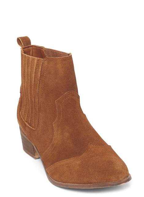 Tan 'Nakita' Leather Ankle Boots